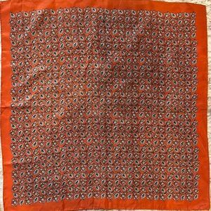 Orange Patterned Scarf